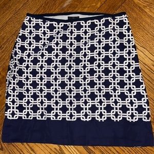 Banana Republic Silk Skirt Navy With White 10